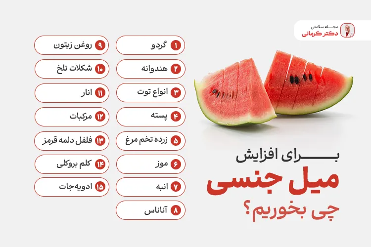 مواد غذایی افزایش میل جنسی در مردان