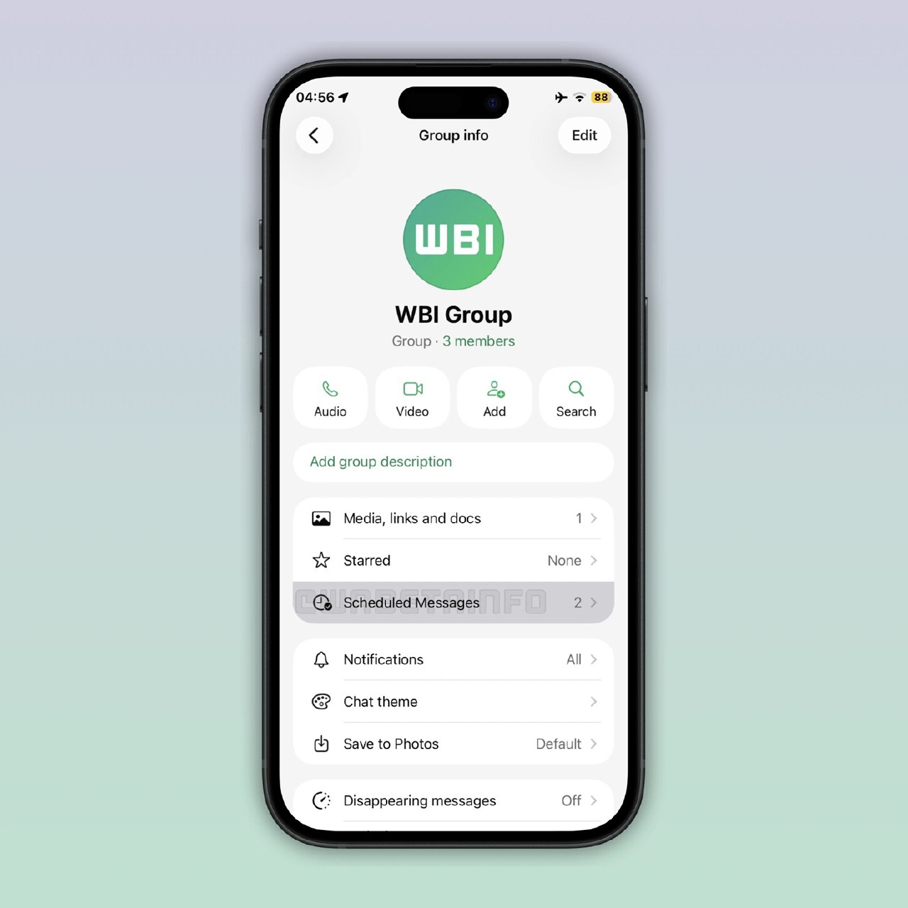 IMG_20260222_113018_318 واتساپ قابلیت Scheduled Messages را بهزودی عرضه میکند | دیجینوی