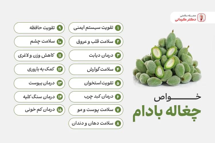 15 خواص چغاله بادام