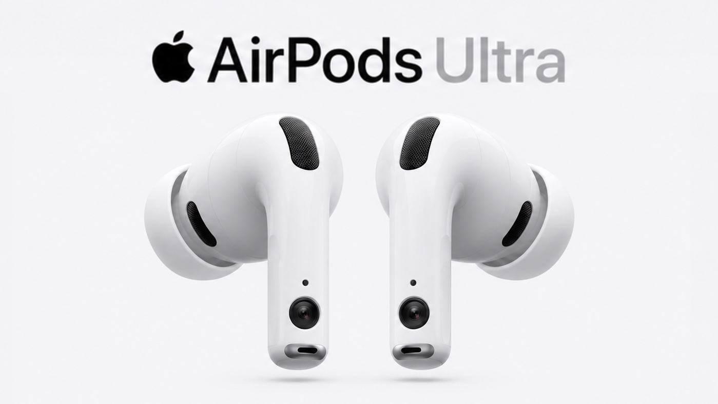White wireless earbuds in a charging case held in a hand, case lid open to reveal both earbuds
